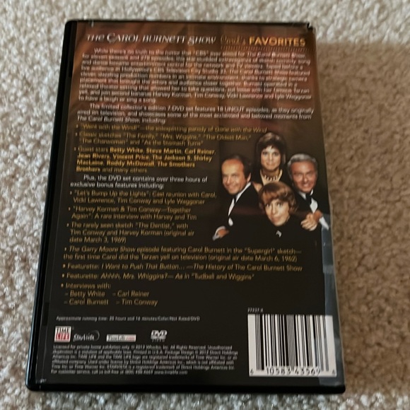 Carol Burnett Show DVD Set - Carol’s Favorites- 6 discs plus bonus 7th. -Used - Picture 2 of 15